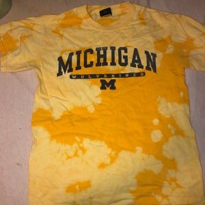 Hand bleached Michigan tshirt